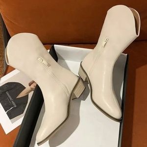 Doc Martens new side zip ankle boot chunky kitten heel boot